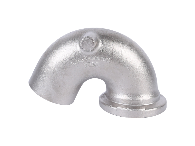 Stainless Steel Automotive Castings Flanged Exhaust Elbow